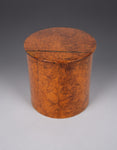 19th Century Burr Walnut Cylindrical Tea Caddy - Harrington Antiques