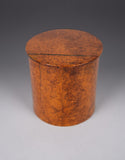 19th Century Burr Walnut Cylindrical Tea Caddy - Harrington Antiques