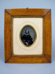 19th Century Daguerreotype Of A Seated Lady In Original Gilt Wood Frame. - Harrington Antiques