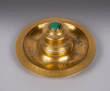 19th Century Gilt Bronze & Malachite Inkwell - Harrington Antiques