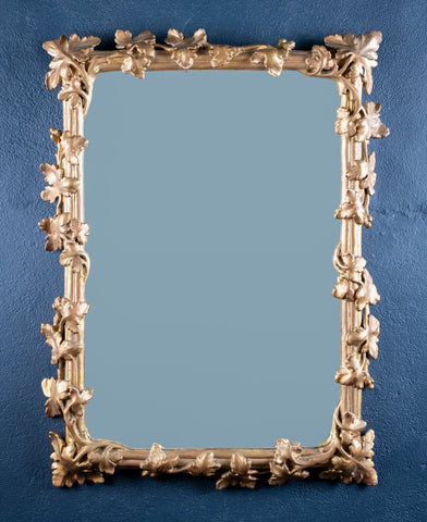 19th Century Giltwood Leaf & Vine Wall Mirror - Harrington Antiques