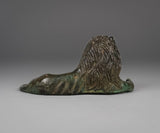 19th Century Laying Lion Bronze - Harrington Antiques