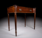 19th Century Mahogany Concave Side Table, c.1880 - Harrington Antiques