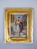 19th Century Oil On Board - Romeo & Juliet On Balcony. - Harrington Antiques