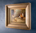 19th Century Oil on Canvas - Chickens & Roosters In Farmyard. Norwich School. - Harrington Antiques