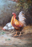 19th Century Oil on Canvas - Chickens & Roosters In Farmyard. Norwich School. - Harrington Antiques