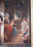 19th Century Oil On Canvas - Outside School - Harrington Antiques