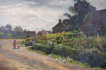 19th Century 'The Village Of Kilburn' (Lancashire) by Emily M. Prowde. Oil On Canvas. - Harrington Antiques