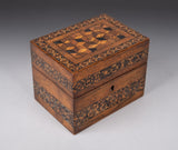19th Century Tunbridge Ware 'Perspective Cube' Scent Bottle Box - Harrington Antiques