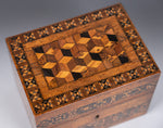 19th Century Tunbridge Ware 'Perspective Cube' Scent Bottle Box - Harrington Antiques