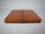 19th Century Victorian Mahogany Folding Travelling Chess Set (Complete), c.1890 - Harrington Antiques