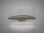 .925 Silver Cigarette Box by Wilhem Binder, c.1961. Military Inscription. - Harrington Antiques