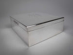 .925 Silver Cigarette Box by Wilhem Binder, c.1961. Military Inscription. - Harrington Antiques