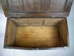 Antique 17th Century Three Panel Carved Oak Coffer / Blanket Box - Harrington Antiques