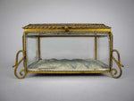 Antique French Brass & Bevelled Glass Casket. Exposition Universelle, Paris, 1878. - Harrington Antiques