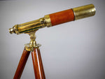 Dolland of London 'Day Or Night' Brass & Mahogany Telescope With Tripod, c.1850. - Harrington Antiques