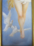 Early 20th Century Miniature Of Nude Female With Doves In Gilt Frame - Harrington Antiques