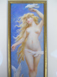 Early 20th Century Miniature Of Nude Female With Doves In Gilt Frame - Harrington Antiques