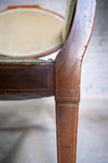 Early 20th Century Sheraton Revival Inlaid Mahogany Tub Chair. - Harrington Antiques
