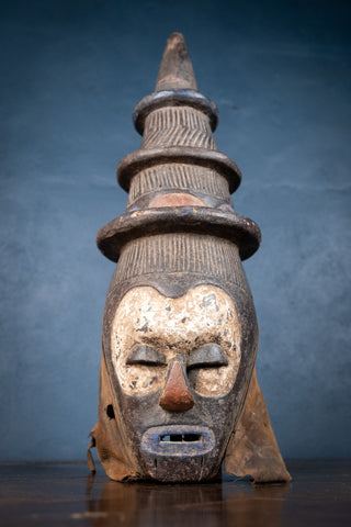 Early 20th Century Yaka Initiation Mask, D. R. Congo. - Harrington Antiques