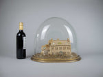 Exceptional Large Victorian Beadwork Diorama Of A House In Original Glass Dome. - Harrington Antiques