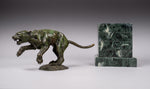 Fine Bronze Jaguar Sculpture On Marble Plinth - Signed 'S. Maclaurin'. - Harrington Antiques