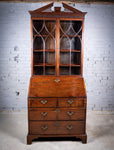 Fine George II Chippendale Period Bureau Bookcase With Bramah Lock. - Harrington Antiques