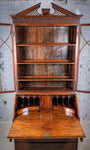 Fine George II Chippendale Period Bureau Bookcase With Bramah Lock. - Harrington Antiques