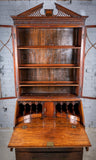 Fine George II Chippendale Period Bureau Bookcase With Bramah Lock. - Harrington Antiques