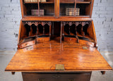 Fine George II Chippendale Period Bureau Bookcase With Bramah Lock. - Harrington Antiques