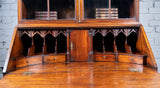 Fine George II Chippendale Period Bureau Bookcase With Bramah Lock. - Harrington Antiques