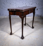 Fine George II Chippendale Period Mahogany Ball & Claw Card Table, c.1750. - Harrington Antiques