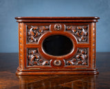 Fine Victorian Carved Walnut Glazed Letter Box - Harrington Antiques