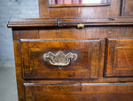 George II Walnut Featherbanded Secretaire Bookcase Desk c.1740-1760. - Harrington Antiques