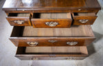 George II Walnut Featherbanded Secretaire Bookcase Desk c.1740-1760. - Harrington Antiques