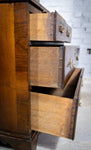 George II Walnut Featherbanded Secretaire Bookcase Desk c.1740-1760. - Harrington Antiques