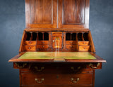 George III Mahogany Bookcase Bureau - Harrington Antiques