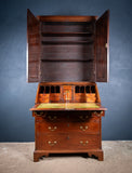 George III Mahogany Bookcase Bureau - Harrington Antiques