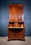 George III Mahogany Bookcase Bureau - Harrington Antiques