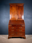 George III Mahogany Bookcase Bureau - Harrington Antiques