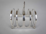 George V Sterling Silver Toast Rack by Walker & Hall, Birmingham, 1927. - Harrington Antiques