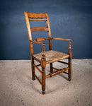 Georgian East Anglian Fruitwood & Ash 'Button Back' Country Chair - Harrington Antiques