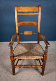 Georgian East Anglian Fruitwood & Ash 'Button Back' Country Chair - Harrington Antiques