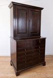 Georgian Oak Bookcase Cupboard, c.1800 - Harrington Antiques