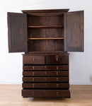 Georgian Oak Bookcase Cupboard, c.1800 - Harrington Antiques