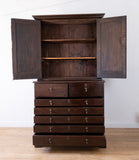 Georgian Oak Bookcase Cupboard, c.1800 - Harrington Antiques