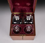 Georgian Sterling Silver Decanter & Glass Set by Joseph Angell I, 1827. - Harrington Antiques