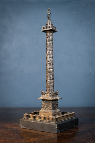Grand Tour Bronze Model Of Colonne Vendome (Vendome Column), c.1860 - Harrington Antiques