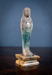 Grand Tour Egyptian Faience Shabti On Marble Base - Harrington Antiques