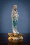 Grand Tour Egyptian Faience Shabti On Marble Base - Harrington Antiques